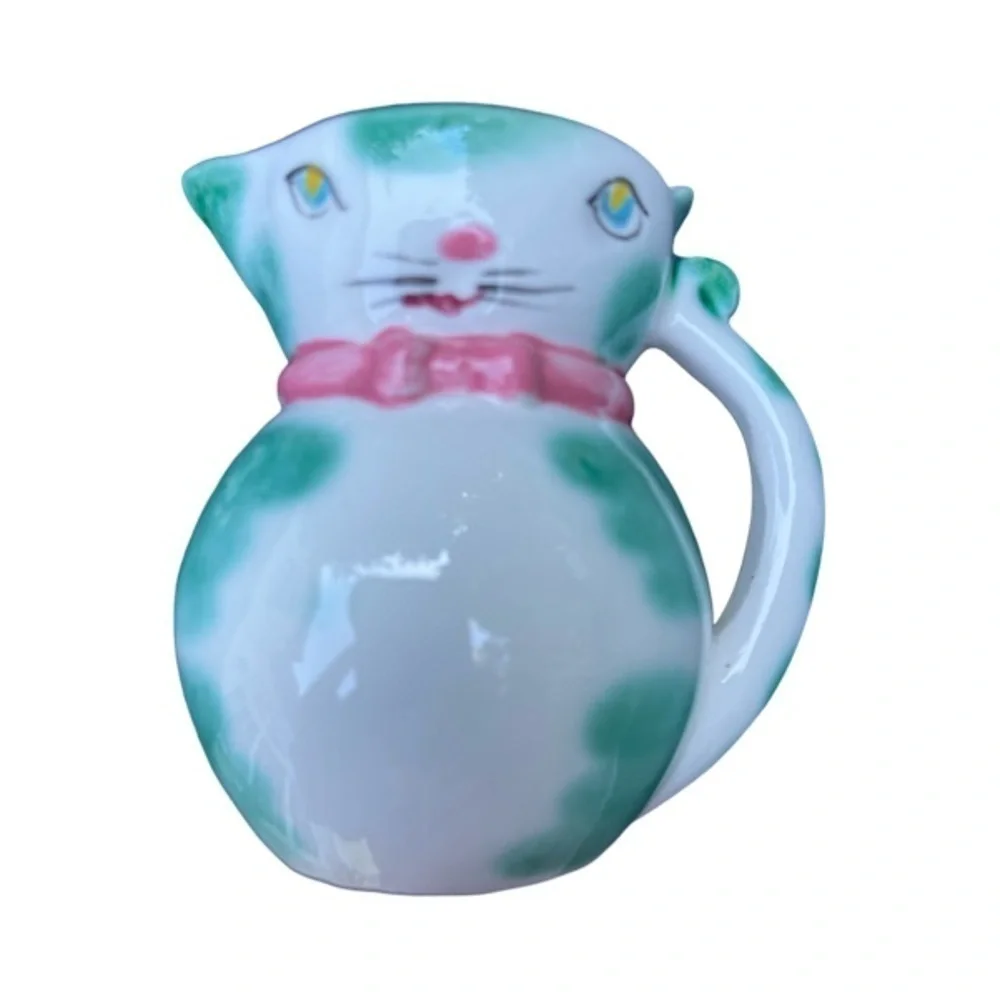 MCM Set of 2 Vintage Lipper Mann Anthropomorphic Cat Creamers
